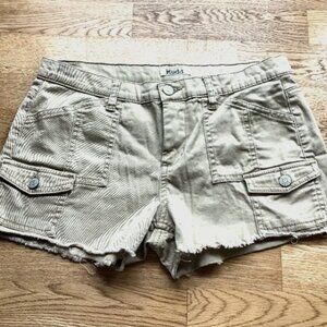 Khaki Cutoff Cargo Shorts